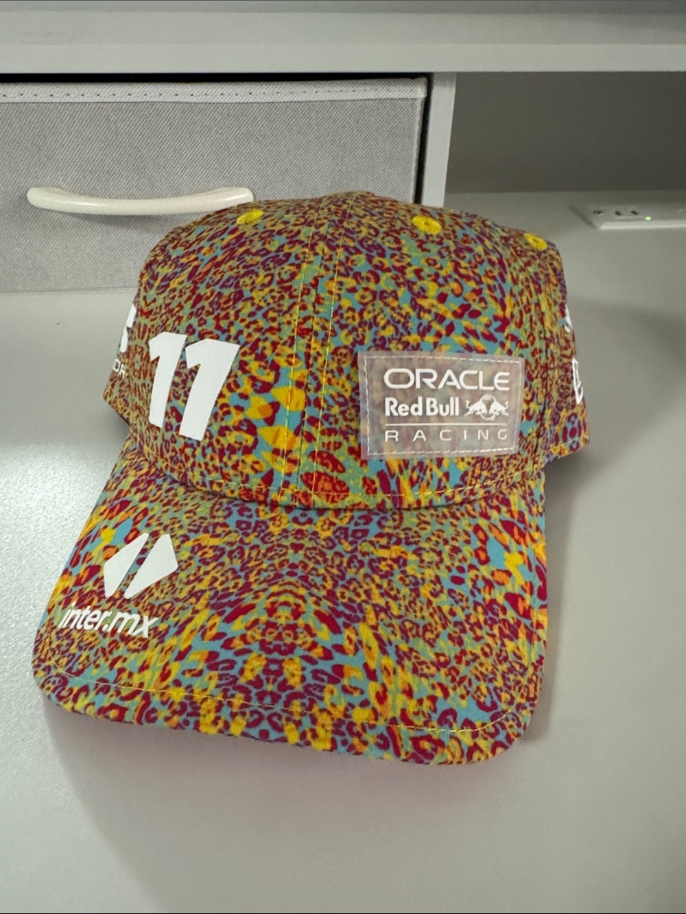 Oracle Red Bull Racing Multicolor Leopard-Print Baseball Cap